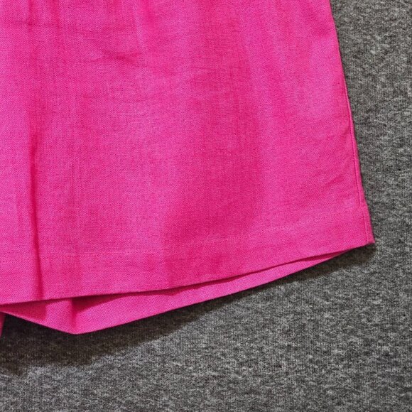 Vtg 90s Fuchsia Pink Trouser Shorts sz 4 High Waist Pleated Preppy Barbiecore - Picture 4 of 16
